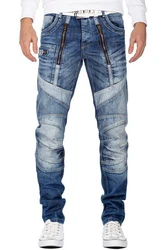 Cipo & Baxx 5-Pocket Jeans Biker Hose BA-CD576 Blau