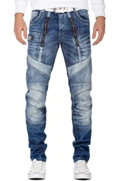 5-Pocket-Jeans Biker Hose BA-CD576 (1-tlg) mit senkrecht verlaufenden Zippern