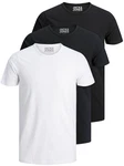 Jack & Jones T-Shirt Basic O-Neck Weiß/Schwarz/Dunkelblau