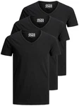 Jack & Jones T-Shirt Basic V-Neck Schwarz/Dunkelgrau/Grau