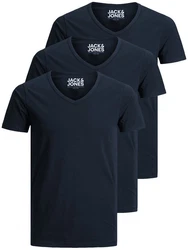 Jack & Jones T-Shirt Basic V-Neck Dunkelblau