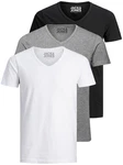 Jack & Jones T-Shirt Basic V-Neck Grau/Hellgrau/Dunkelgrau/Weiß