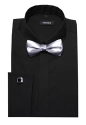 Huber Businesshemd HU-1011 Regular Fit schwarz/grau (HU-1011)