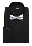 Huber Businesshemd HU-1011 Regular Fit schwarz/grau (HU-1011)