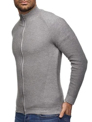 Tazzio Strickjacke Biker-Look D408
