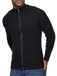 Tazzio Strickjacke Biker-Look D408