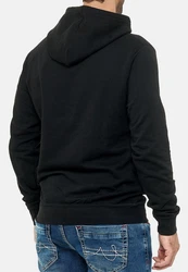 Egomaxx Hoodie Kapuzenpullover Hoodie EGO Sweater Sweatjacke Design (1-tlg) (3042) Schwarz (3042)