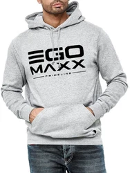 Egomaxx Hoodie Kapuzenpullover Hoodie EGO Sweater Sweatjacke Design (1-tlg) (3042) Grau (3042)