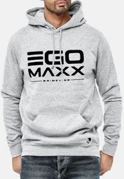 Hoodie Kapuzenpullover Hoodie EGO Sweater Sweatjacke Design (1-tlg) 3042 in Grau