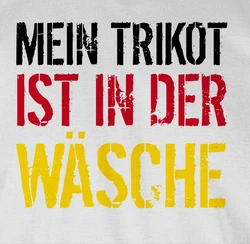 Shirtracer T-Shirt Mein Trikot ist in der Wäsche Deutschland Germany 2024 Fußball EM Fanartikel Creme/Weiß/Braun