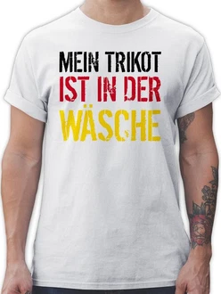 Shirtracer T-Shirt Mein Trikot ist in der Wäsche Deutschland Germany 2024 Fußball EM Fanartikel Shirtracer T-Shirt Mein Trikot ist in der Wäsche Deutschland Germany 2024 Fußball EM Fanartikel