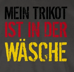 Shirtracer T-Shirt Mein Trikot ist in der Wäsche Deutschland Germany 2024 Fußball EM Fanartikel Schwarz/Grau/Orange
