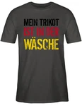 Shirtracer T-Shirt Mein Trikot ist in der Wäsche Deutschland Germany 2024 Fußball EM Fanartikel Schwarz/Grau/Orange