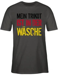 Shirtracer T-Shirt Mein Trikot ist in der Wäsche Deutschland Germany 2024 Fußball EM Fanartikel Schwarz/Grau/Orange