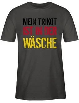 Shirtracer T-Shirt Mein Trikot ist in der Wäsche Deutschland Germany 2024 Fußball EM Fanartikel Schwarz/Grau/Orange Shirtracer T-Shirt Mein Trikot ist in der Wäsche Deutschland Germany 2024 Fußball EM Fanartikel Schwarz/Grau/Orange