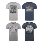 riverso T-Shirt Herren RIVCharly Regular Fit Grau/Dunkelblau/Blau/Dunkelgrau