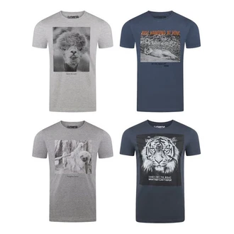 riverso T-Shirt Herren RIVCharly Regular Fit Grau/Dunkelblau/Blau/Dunkelgrau