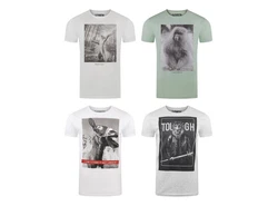 riverso T-Shirt Herren RIVCharly Regular Fit Hellgrau/Grau/Weiß