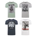 riverso T-Shirt Herren RIVCharly Regular Fit Grau/Braun/Mischfarben