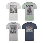 riverso T-Shirt Herren RIVCharly Regular Fit Grau/Mischfarben