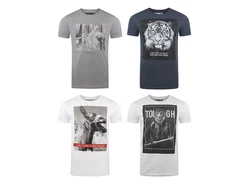 riverso T-Shirt Herren RIVCharly Regular Fit Hellgrau/Grau/Weiß/Dunkelgrau/Dunkelblau/Silber