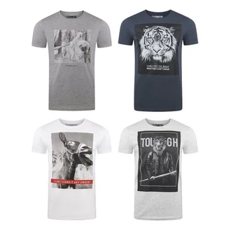 riverso T-Shirt Herren RIVCharly Regular Fit Hellgrau/Grau/Weiß/Dunkelgrau/Dunkelblau/Silber riverso T-Shirt Herren RIVCharly Regular Fit Hellgrau/Grau/Weiß/Dunkelgrau/Dunkelblau/Silber