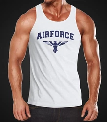 Neverless Tanktop Airforce US Army Adler Blau