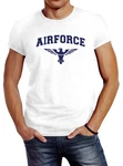 Neverless Print-Shirt Airforce US Army Adler Militär T-Shirt Blau