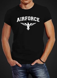 Neverless Print-Shirt Airforce US Army Adler Militär T-Shirt Blau