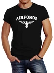 Neverless Print-Shirt Airforce US Army Adler Militär T-Shirt Blau