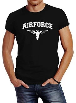 Neverless Print-Shirt Airforce US Army Adler Militär T-Shirt