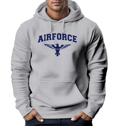 Neverless Hoodie Herren Airforce US Army Adler Blau