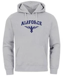 Neverless Hoodie Herren Airforce US Army Adler Blau