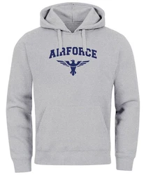 Neverless Hoodie Herren Airforce US Army Adler Blau