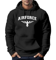 Neverless Hoodie Herren Airforce US Army Adler Blau