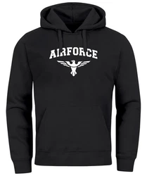 Neverless Hoodie Herren Airforce US Army Adler Blau