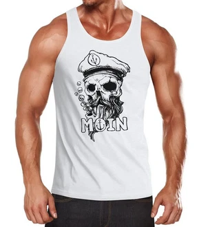 Neverless Tanktop Herren Moin Kapitän Totenkopf Anker Bart Hamburg Neverless Tanktop Herren Moin Kapitän Totenkopf Anker Bart Hamburg