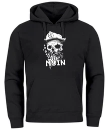 Hoodie Hoodie Herren Moin Kapitn Totenkopf Anker Bart Hamburg Print Mnner