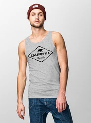 Neverless Tanktop Herren Tank-Top California Republic Bear Badge Hellblau/Dunkelgrau/Grau/Braun/Dunkelrot/Rot