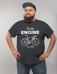 MoonWorks Print-Shirt Herren T-Shirt Fahrrad Sprüche I'm the Engine Bike Rad Fun-Shirt mit Print Dunkelgrau/Schwarz/Rot/Hellgrau/Dunkelgrün/Grau