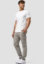 Indicode Herren Leonardo Cargohose Lt Grey