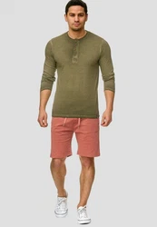 Indicode Chinoshorts Kelowna Rot/Orange