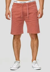 Indicode Chinoshorts Kelowna Rot/Orange