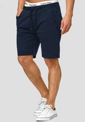Indicode Chinoshorts Kelowna Dunkelblau/Blau
