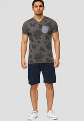 Indicode Chinoshorts Kelowna Dunkelblau/Blau