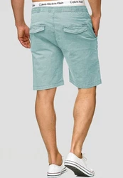 Indicode Chinoshorts Kelowna Grün/Hellblau/Türkis
