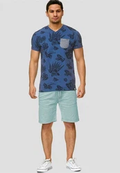 Indicode Chinoshorts Kelowna Grün/Hellblau/Türkis