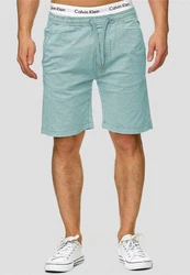 Indicode Chinoshorts Kelowna Grün/Hellblau/Türkis