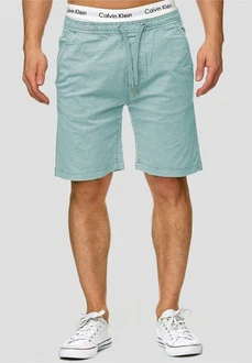 Indicode Chinoshorts Kelowna Grün/Hellblau/Türkis