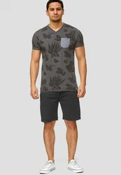 Indicode Chinoshorts Kelowna Dunkelgrau/Schwarz/Grau/Khaki